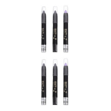 6Pcs Black Glitter Eyeshadow Makeup Pens Waterproof Smooth Texture