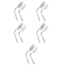 10Pcs Silver Bending Fork Trick Prop Durable Metal for Magician Show
