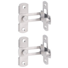 2Pcs Stainless Steel Door Lock Silver Sliding Bolt for Window Security