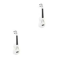 2Sets Ukulele for Starter Kids Wooden Toy White Mini Guitar