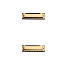 2Pcs Professional Harmonica Golden Color for Music Lovers