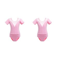 2Pcs Pink Ballet Training Skirt One-Piece Soft Comfortable Dancewear