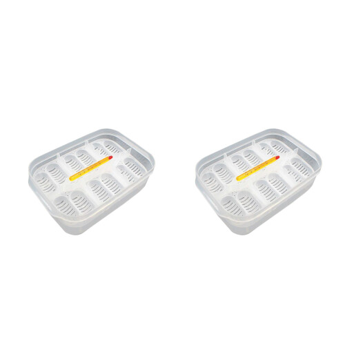 2Pcs Transparent Isolation Hatching Box for Snake and Lizard Eggs