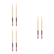 3Pairs Red Maple Wooden Drumsticks Practical Durable Percussion Sticks