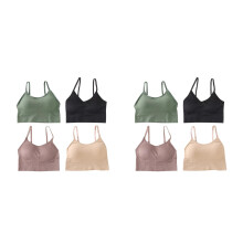 8Pcs Seamless Racerback Sports Bras Quick Dry Wireless Gym Yoga Bras