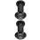 2Pièces Porte Large Angle 220 En De Zinc Noir 7
