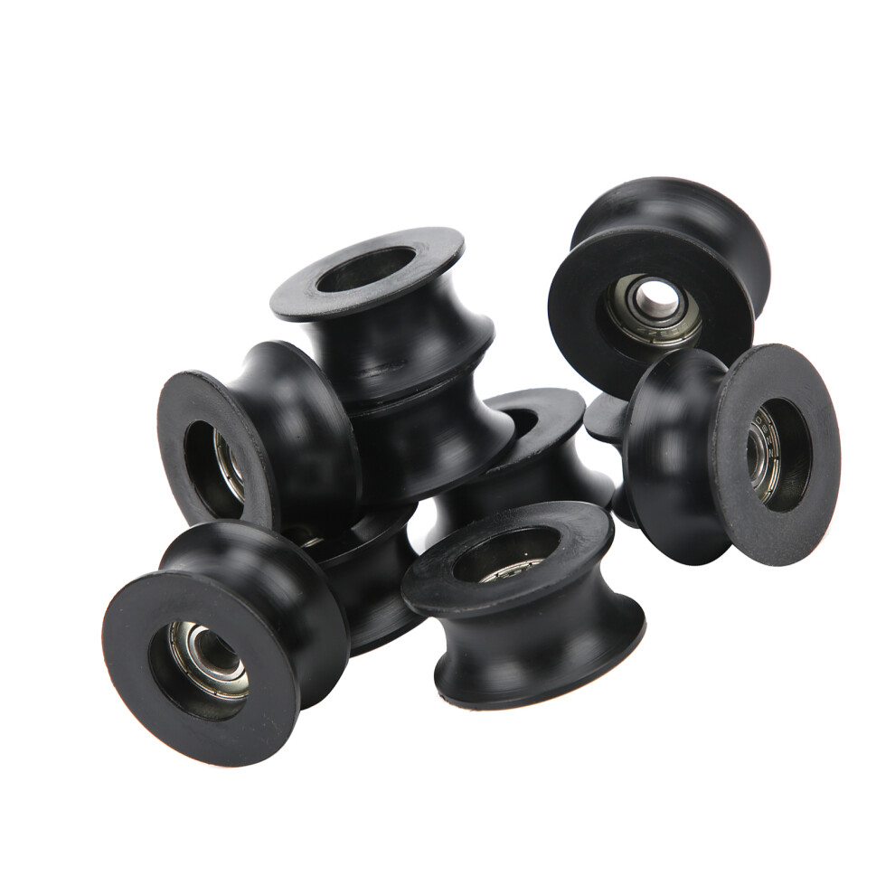 10Pcs 608Zz Nylon Coated U-Shape Guide Rollers With Deep Groove 6901391536243