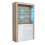 Display Cabinet Spectrum 170cm - Oak & White Gloss Doors and LED Lights 8