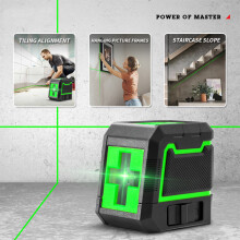 Niveau laser vert auto-nivelant avec trépied et support mural – portable et précis