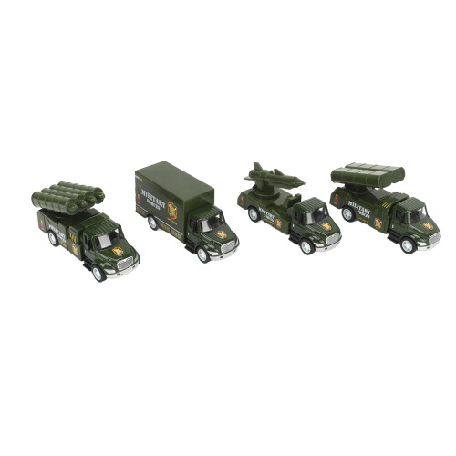 4 Panzer Autos Spielzeug mit Schildern