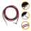3Pièces Câbles Guitare Nylon Rouge Connecteur Précis 6