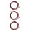 3Pièces Câbles Guitare Nylon Rouge Connecteur Précis 8