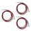 3Pièces Câbles Guitare Nylon Rouge Connecteur Précis 9