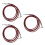 3Pièces Câbles Guitare Nylon Rouge Connecteur Précis 10