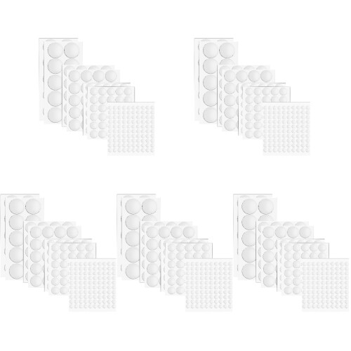 1020Pièces Autocollants Double Face Transparente Pour 1