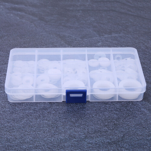 Adjustable Space Removable Partition Plastic Transparent DIY Parts Storage Box Compact Design Electronic Component Containers Secure Snap-Shut Lid 2