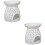 2Stk Keramik Duftlampe Teelichthalter Vase Mit Weiß 6