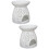 2Stk Keramik Duftlampe Teelichthalter Vase Mit Weiß 7