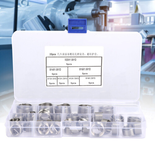 Metric Inch Thread Conversion Thread Repair Insert Kit High Strength Wear Resistant Threaded Inserts Set With Easy Installation For Aluminum Alloy 2