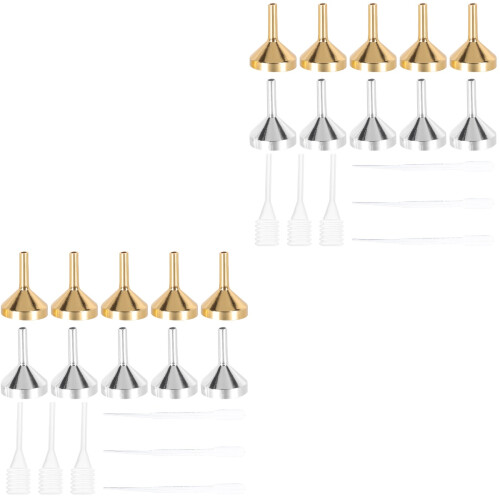2Sets Multifunktionale Mini Metalltrichter Für , Labor, Gewürze 2