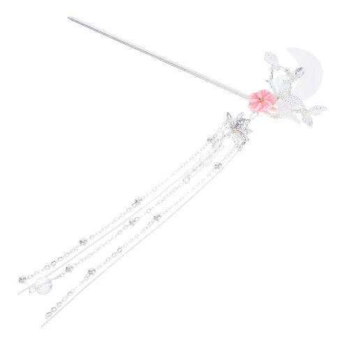 5Pièces Épingles Anciennes Argent Fleurs Pompons Pour Enfants 2