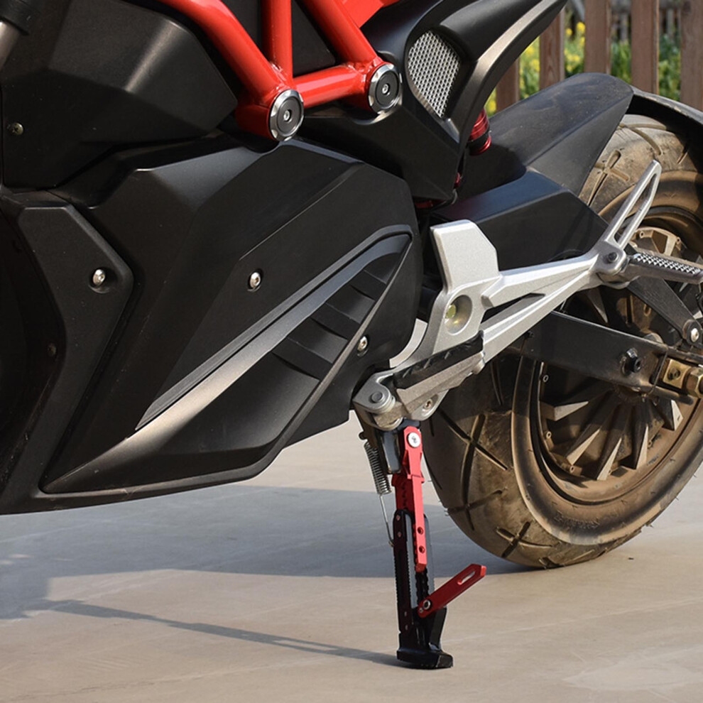 (Red) Universal Motorcycle Side Stand Adjustment Design Parking Foot Side Support Stand Suitable For Electric Vehicles Red 6253032054365