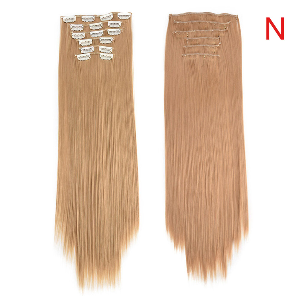 Penghui-Toys Unisex (N) Long Straight Hair Extension Wigs Clip In Straight Hair Extensions For Girls Daily Use Hair Styling