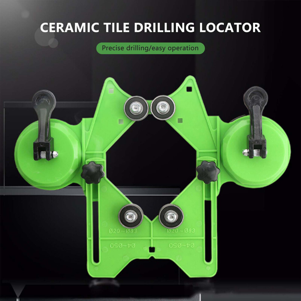(Double Suction Cup) Drill Bit Hole Saw Guide Adjustable Punch Locator Drill Guide Glass Drilling Jig Suitable For Ceramic Marble 6253032039072