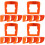 16Pièces Cache-Prises Étanche Orange Ventilé Usage Extérieur 6