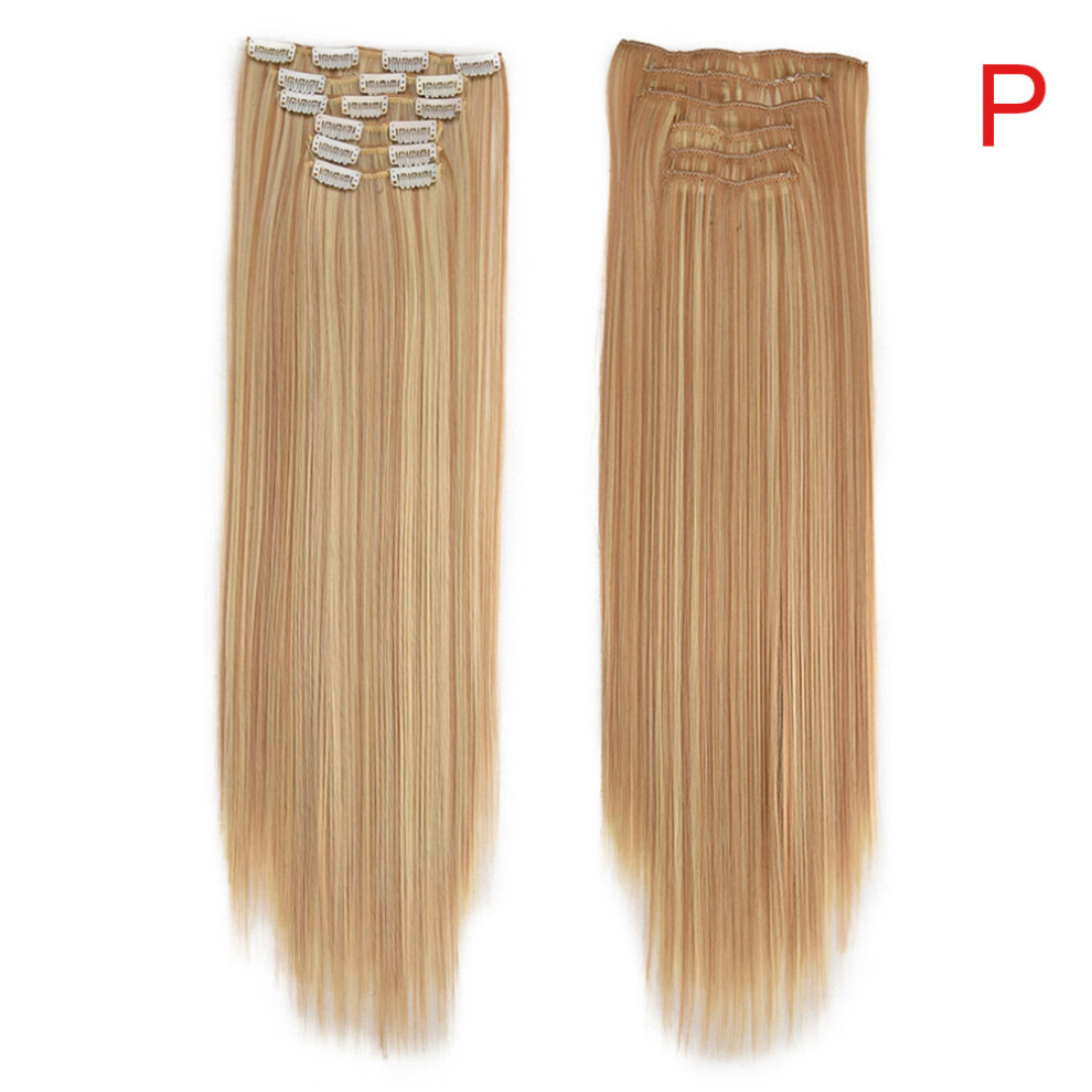 Penghui-Toys Unisex (P) Long Straight Hair Extension Wigs Clip In Straight Hair Extensions For Girls Daily Use Hair Styling