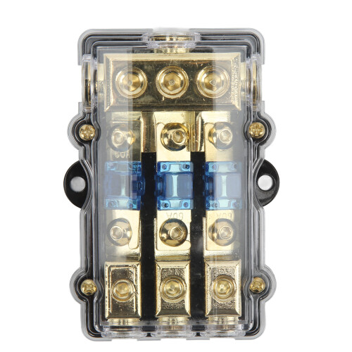 Διανομέας ασφαλειών συστήματος ήχου HiFi Block3Way Υλικό κράματος χαλκού Καλώδιο