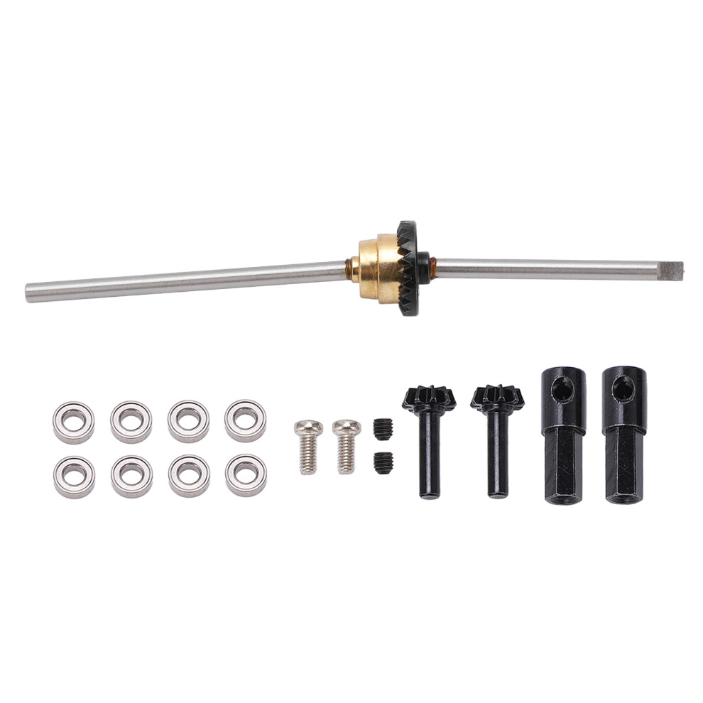 Cnc Precision Machined Rear Bridge Axle Aluminum Alloy Upgrade Kit Compatible With Wpl C14c24c34c44b14b16b24b36 1/16Rc Cars, Differential Kit 9180479439486