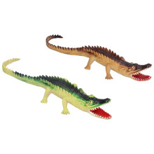 Brinquedos de jacaré macios com detalhes realistas para crianças, figuras de animais em PVC, figuras de répteis realistas, brinquedos educativos,