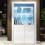 Display Cabinet Spectrum 170cm - White with Gloss Doors and LED Lights 4
