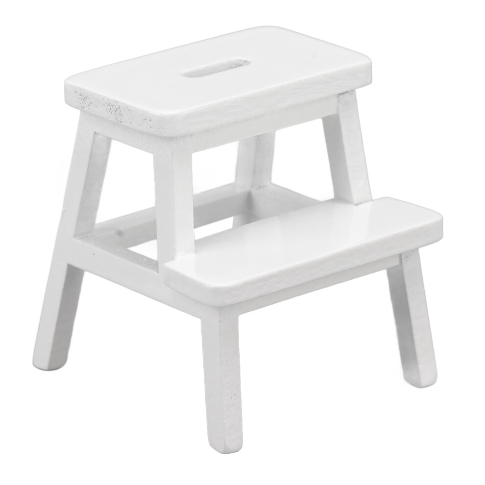 Exquisite Details Wooden Miniature Bench, Miniature Step Stool for Dollhouse Accessories Smooth Surface Vintage Look Lifelike Design Garden Bench