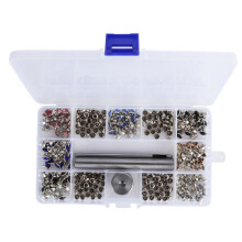 DIY Decoration Rivets With Storage Box, Rhinestone Crystal Brass Rivets With Tools For Leather Craft Bags Shoes Belts Jackets Dog Collars Accessories