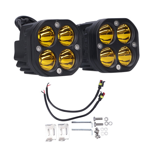 Φως LED οδήγησης Pod κίτρινο 40W Spot Beam Off Road Ομίχλη Αδιάβροχο IP67 Αντικραδασμικό Φως