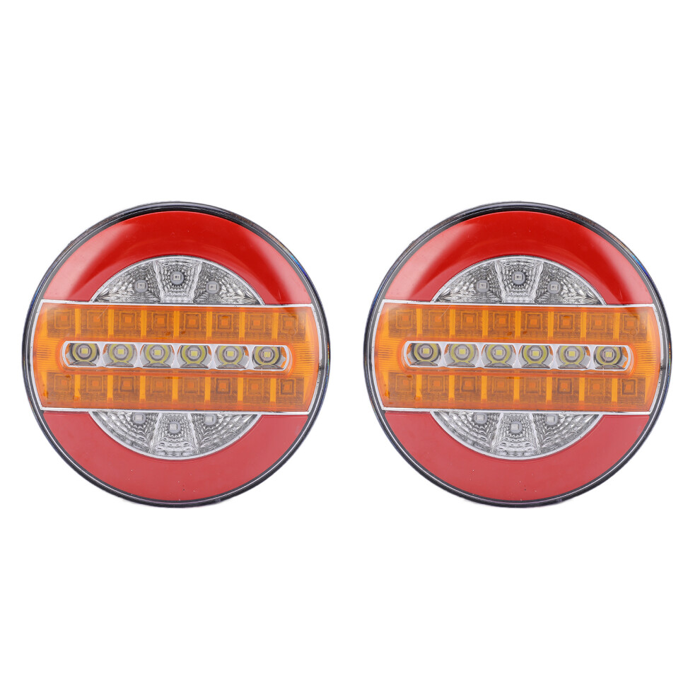 Ip69k Waterproof Multifunction Led Stop Turn Tail Strobe With Integrated Dynamic Turn Signal Universal Fit For Trucks Trailers Light/Amber 9028731907659