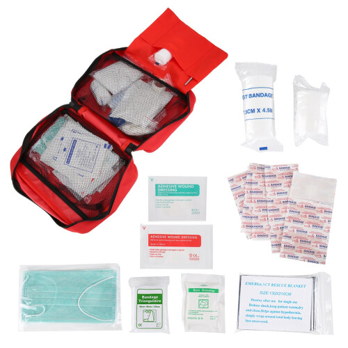 Multi Purpose Compact First Aid Kit Lightweight Waterproof Emergency Survival Bag With Quick Release Design Organized Interior Suitable For Home 2