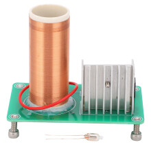 Kit de bobina de Tesla electrónica para armar con sonido de arco musical y efectos de iluminación inalámbricos. Herramienta de práctica de