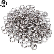 Brass Grommets Metal Eyelets With Washers Durable Rust Resistant Double Sided Suitable For Leather Craft DIY Scrapbook Decorations