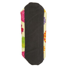 Soft Cloth Menstrual Pads Reusable With Adjustable Snap Buttons Ultra Soft Fabric Charcoal Inner Layers Foldable And Portable High Absorbency