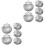 10Pièces Médaillons Photo Vintage Argent Chic Polyvalent 3