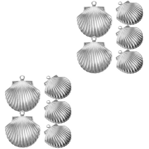 10Pièces Médaillons Photo Vintage Argent Chic Polyvalent 2