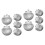 10Pièces Médaillons Photo Vintage Argent Chic Polyvalent 4