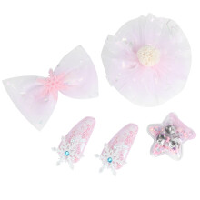 Niedliches Baby-Haaraccessoires-Set aus atmungsaktiver Baumwolle und hochwertigem Polyester, mit im Dunkeln leuchtenden Schleifen. Für den Alltag,