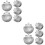 10Pièces Médaillons Photo Vintage Argent Chic Polyvalent 6