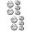 10Pièces Médaillons Photo Vintage Argent Chic Polyvalent 7