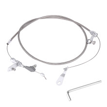 Stainless Steel Braided Kickdown Cable for Ford C6, Tunnel Ram Compatible Design with Easy Cut Functionality and Blower Manifolds Adaptability