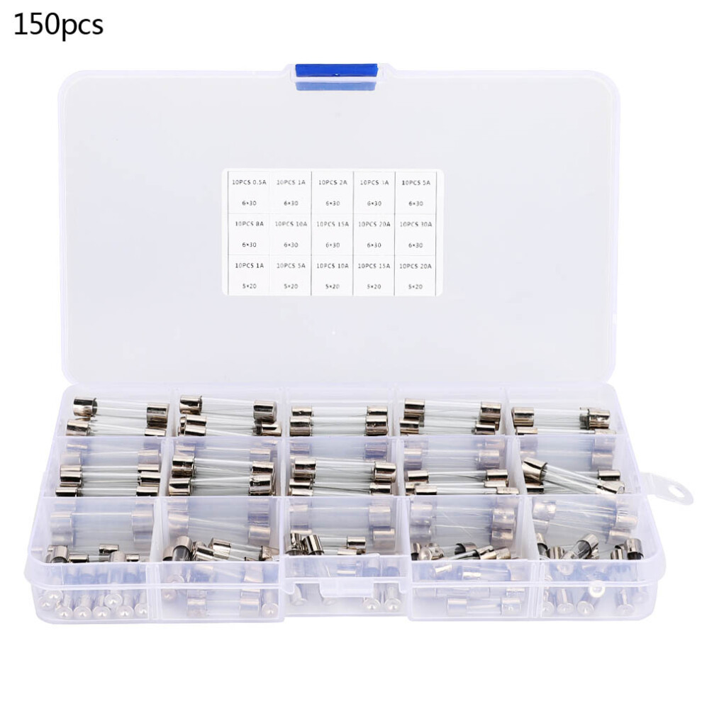 Short Circuit Protection Glass Fuse Assorted Kit Fast Blow Overload Protection Quick Blow250v Voltage Versatile Use For Diy And Industrial 9028731907901